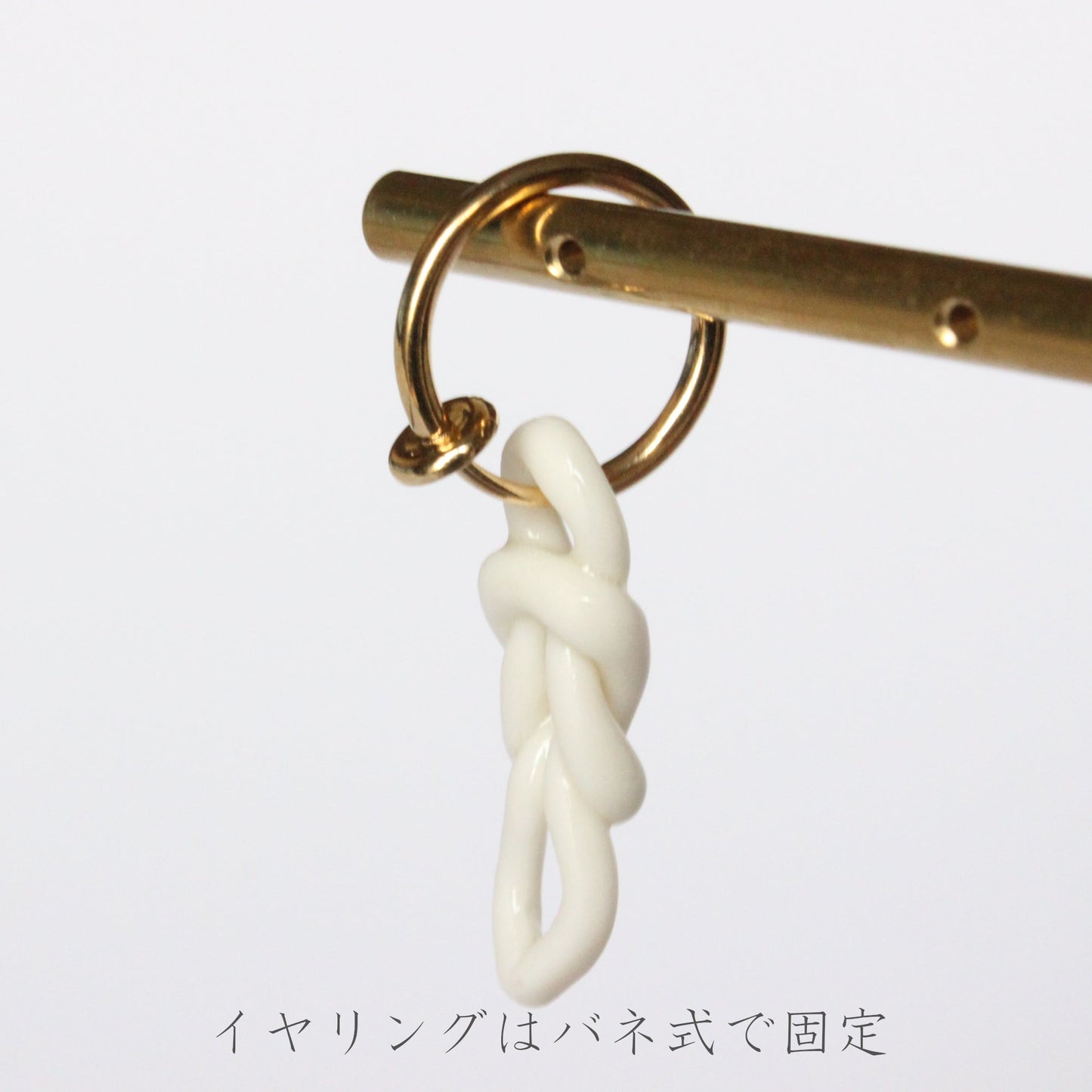 knots フープピアス L｜イヤリング選択可能