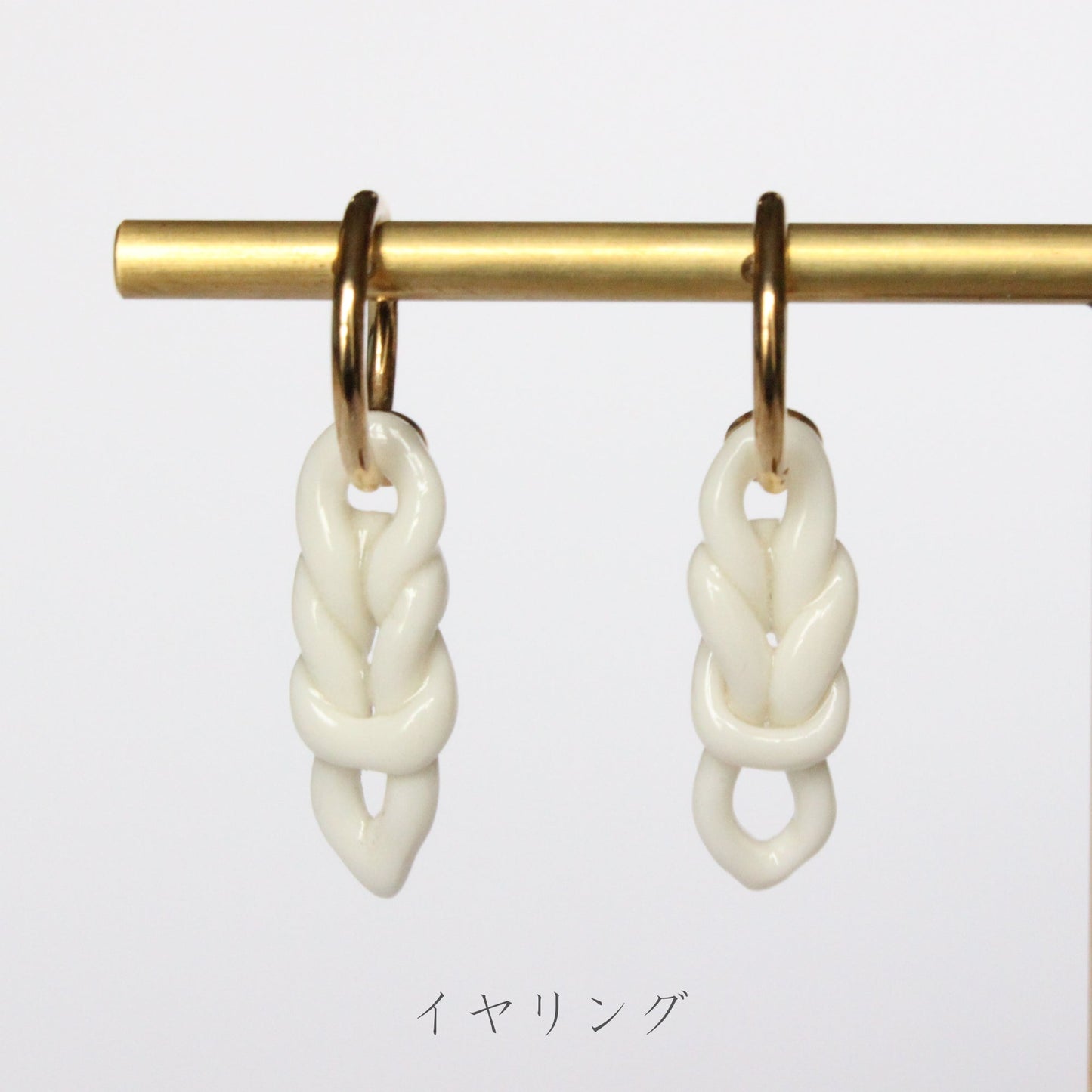 knots フープピアス L｜イヤリング選択可能