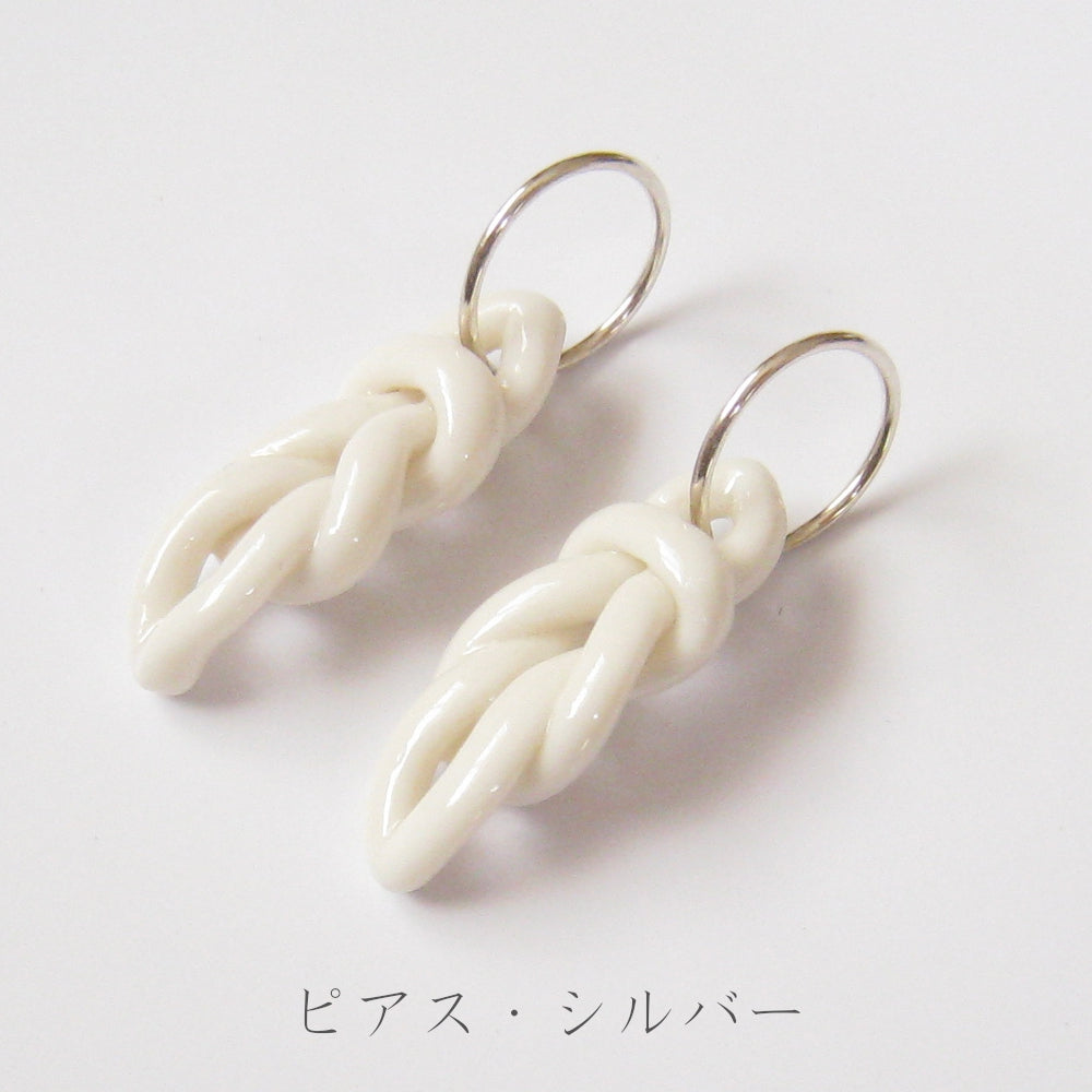 knots フープピアス L|イヤリング選択可能