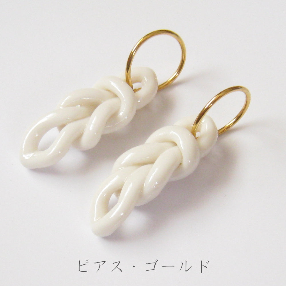 knots フープピアス L｜イヤリング選択可能