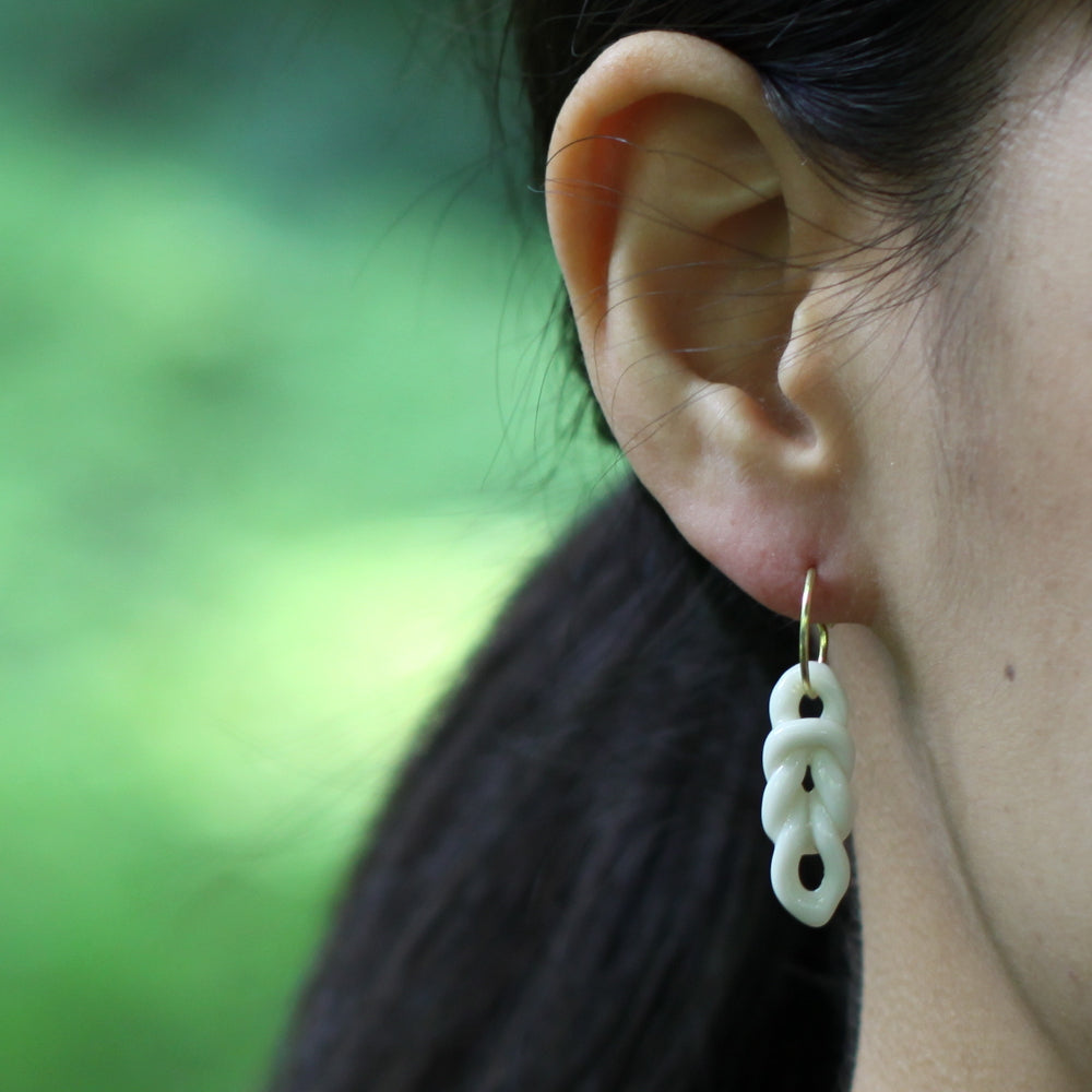 knots フープピアス L|イヤリング選択可能